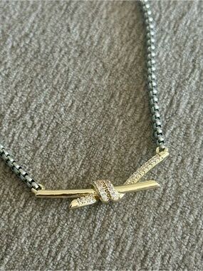 Two-Tone Knot Necklace